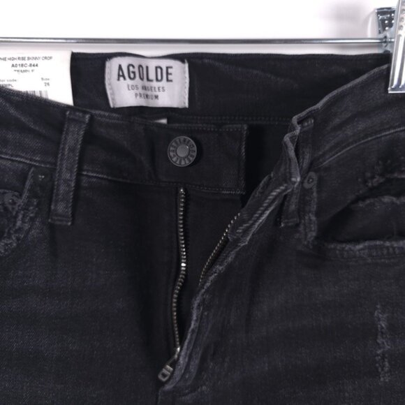NWT AGOLDE SOPHIE HighRise Skinny Crop Temple Jeans Distressed A018C-844 Size 26 - Picture 6 of 16